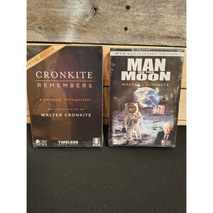 NEW & Sealed - Lot of 2 Cronkite DVDs - Man on the Moon / Cronkite Remembers
